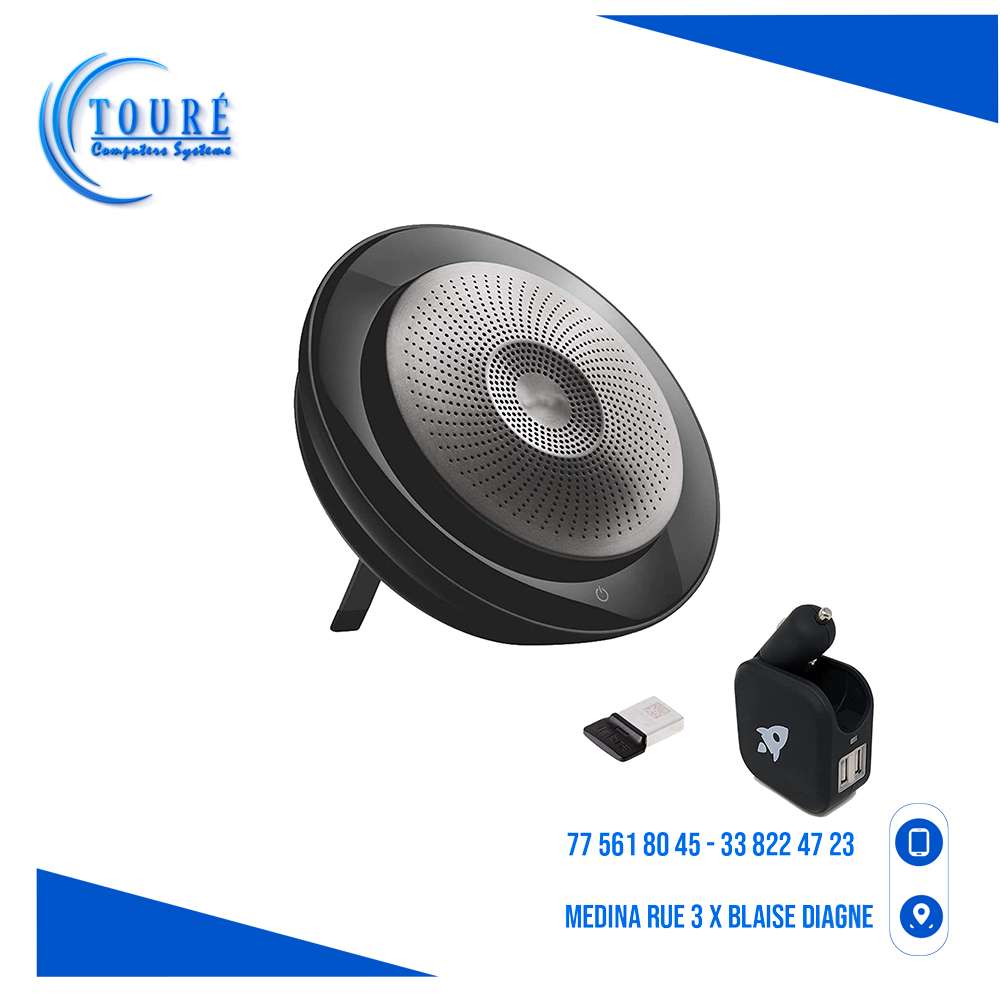 Haut-parleur De Conférence Jabra Speak 710 - Bluetooth Et USB, Son Immersif Pour Appels Et Musique, Portable Pour Réunions Jusqu'à 6 Personnes